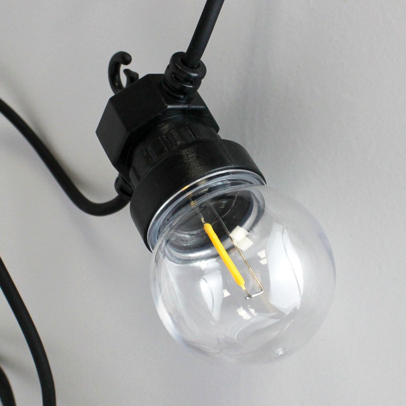 8 meter solar panel LED garland with 10 integrated bulbs