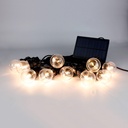 8 meter solar panel LED garland with 10 integrated bulbs