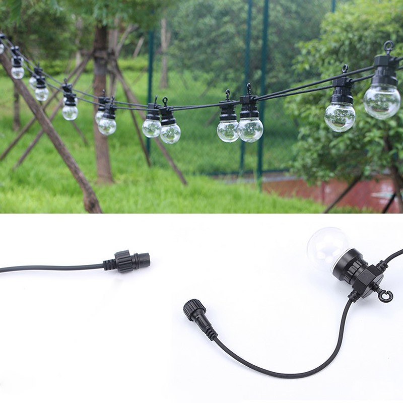 8 meter solar panel LED garland with 10 integrated bulbs