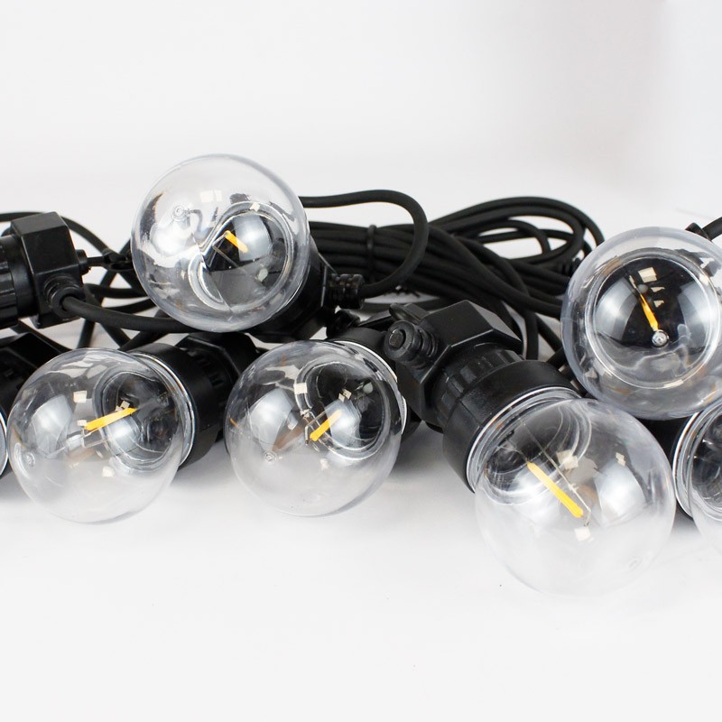 8 meter solar panel LED garland with 10 integrated bulbs
