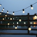 8 meter solar panel LED garland with 10 integrated bulbs