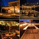 8 meter solar panel LED garland with 10 integrated bulbs