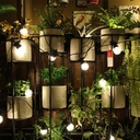 8 meter solar panel LED garland with 10 integrated bulbs