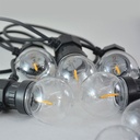 8 meter solar panel LED garland with 10 integrated bulbs