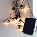 8 meter solar panel LED garland with 10 integrated bulbs