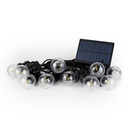 8 meter solar panel LED garland with 10 integrated bulbs