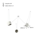Modern triple pendant light "Blus" - E27
