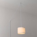 Pendant lamp with cable and fabric shade "KIM".