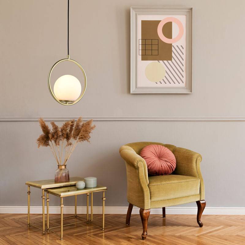 Crystal ball pendant lamp "KATE" - E27