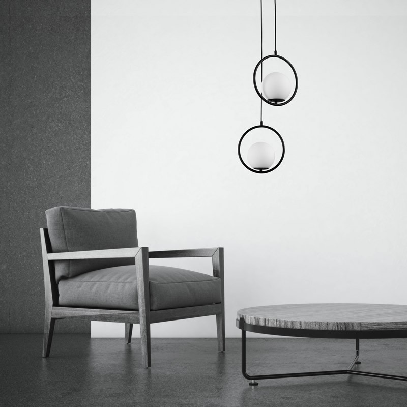 Crystal ball pendant lamp "KATE" - E27
