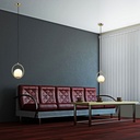 Crystal ball pendant lamp "KATE" - E27