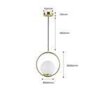 Crystal ball pendant lamp "KATE" - E27
