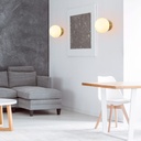 "Rober" crystal ball wall sconce