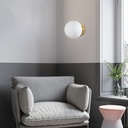 "Rober" crystal ball wall sconce