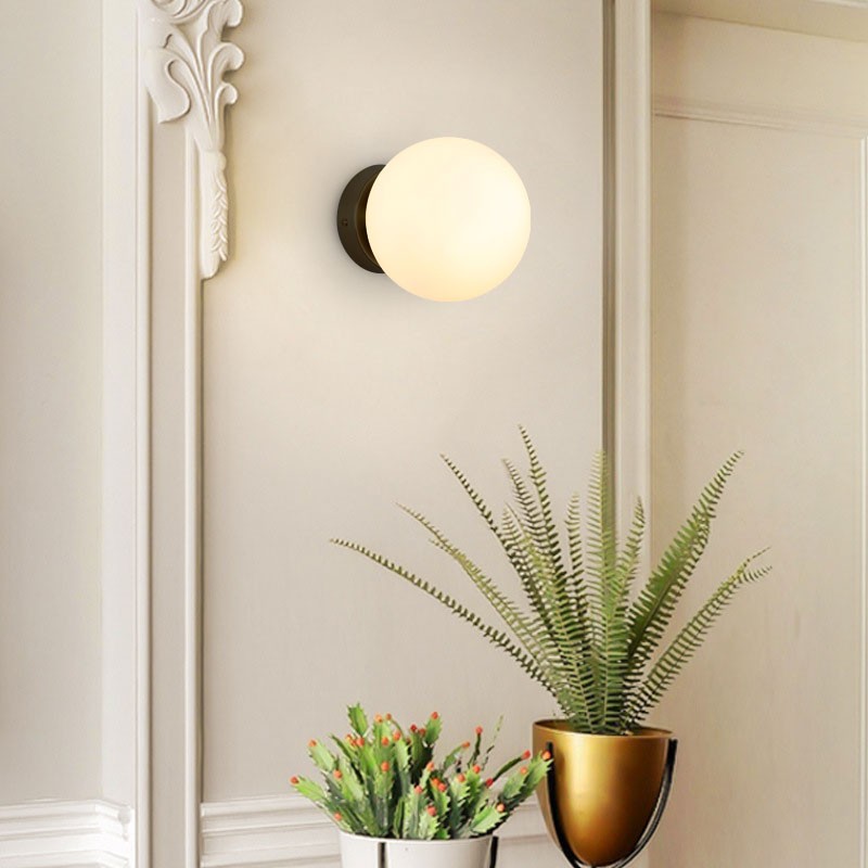 "Rober" crystal ball wall sconce