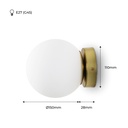 "Rober" crystal ball wall sconce