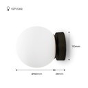 "Rober" crystal ball wall sconce