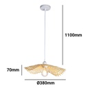 Wicker pendant lamp "LISA" - E27
