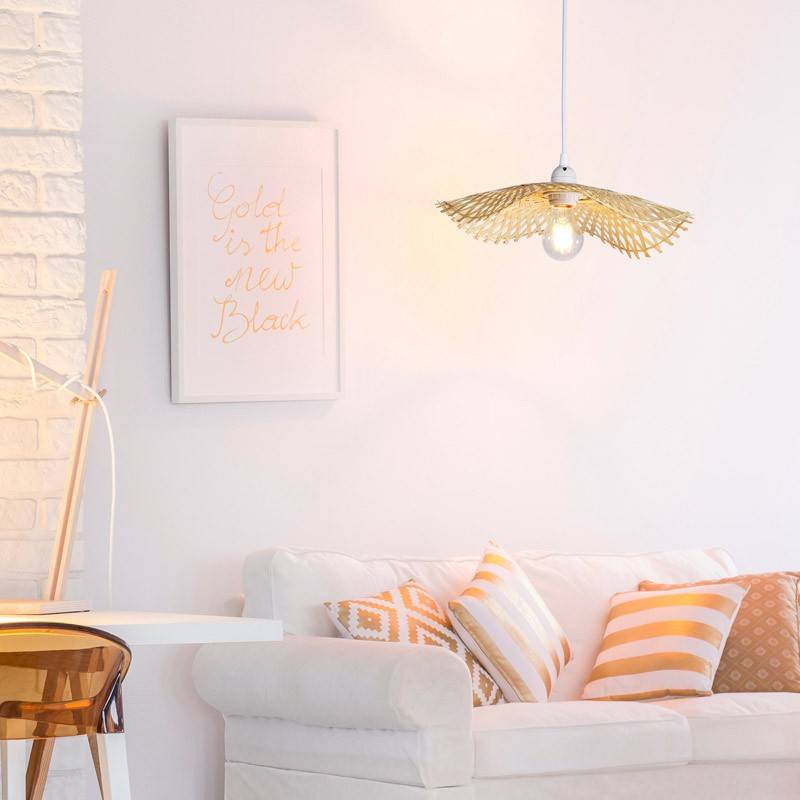Wicker pendant lamp "LISA" - E27