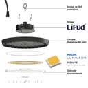 Industrial LED High Bay - LIFUD Driver - 150W - 160lm/W - PHILIPS Chip - Dimmable 1-10V - IP65