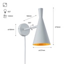 Plug-in adjustable wall light - E27
