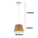 Hemp pendant lamp "Mush" - E27