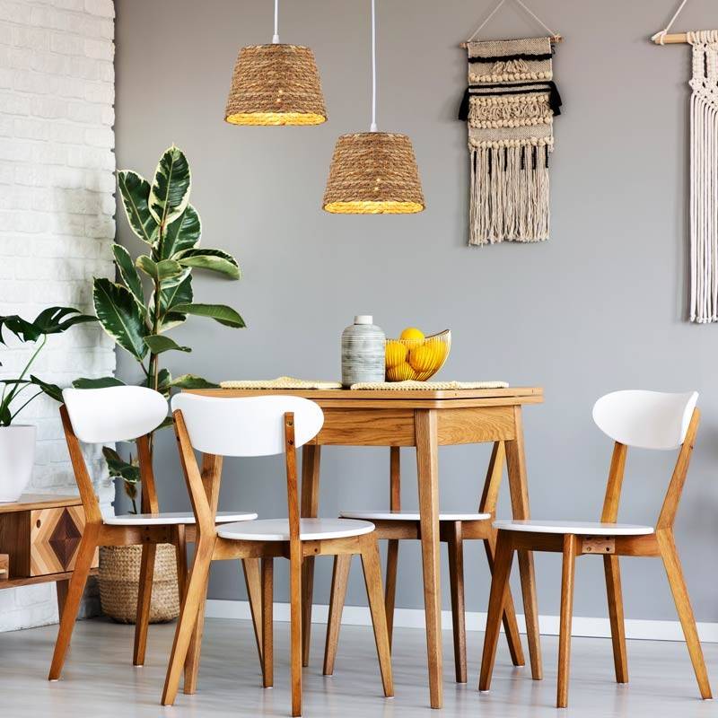 Hemp pendant lamp "Mush" - E27