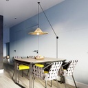 Adjustable wicker pendant lamp "Nona" - with switch and plug - E27