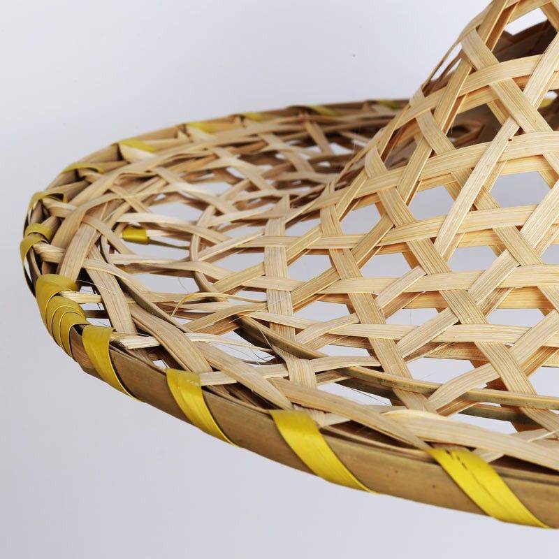 Adjustable wicker pendant lamp "Nona" - with switch and plug - E27