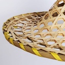 Adjustable wicker pendant lamp "Nona" - with switch and plug - E27