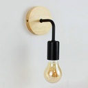Wood and metal wall sconce "Morgan"