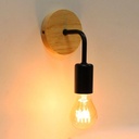 Wood and metal wall sconce "Morgan"