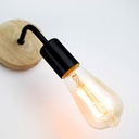 Wood and metal wall sconce "Morgan"