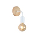 Wood and metal wall sconce "Morgan"