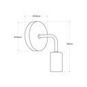 Wood and metal wall sconce "Morgan"