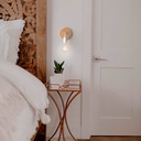 Wood and metal wall sconce "Morgan"