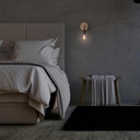 Wood and metal wall sconce "Morgan"