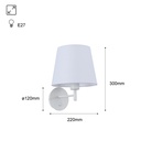 Wall light with shade and switch Classic "RIGA" - E27