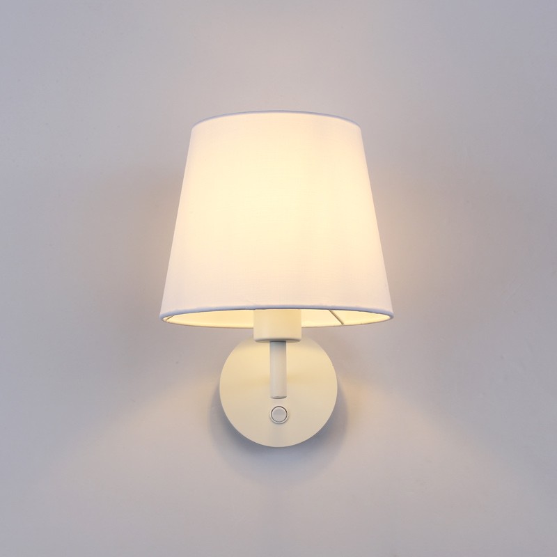 Wall light with shade and switch Classic "RIGA" - E27