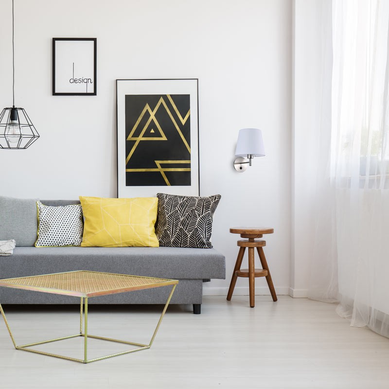 Wall light with shade and switch Classic "RIGA" - E27