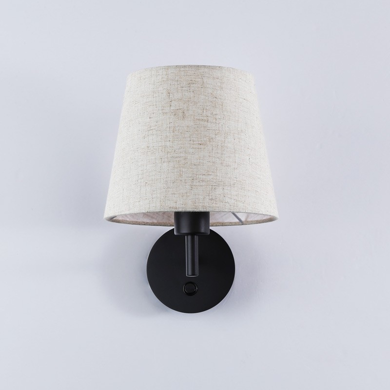 Wall light with shade and switch Classic "RIGA" - E27