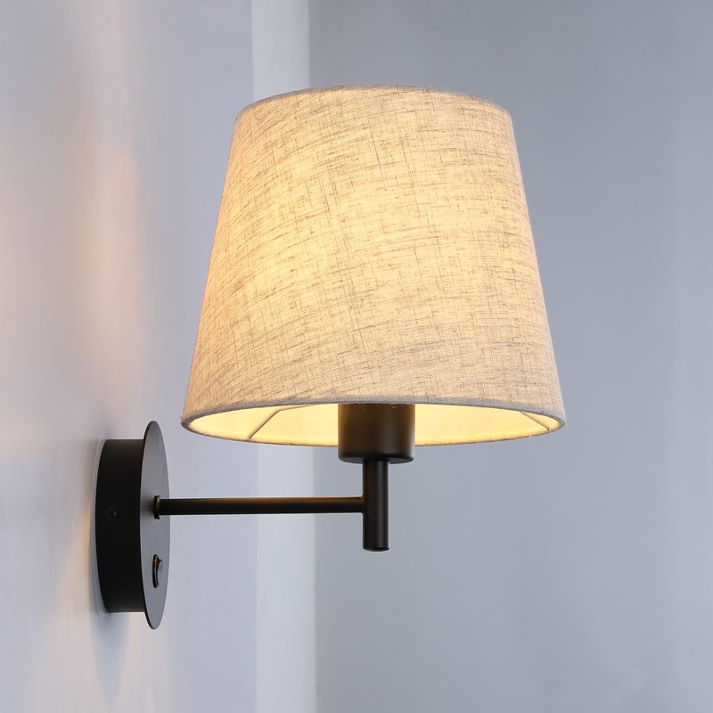 Wall light with shade and switch Classic "RIGA" - E27