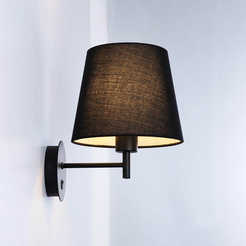 Wall light with shade and switch Classic "RIGA" - E27