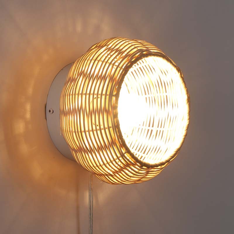 Wicker wall sconce "Berlam".