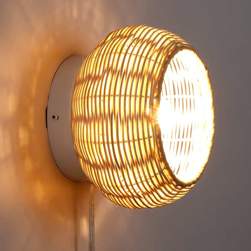 Wicker wall sconce "Berlam".