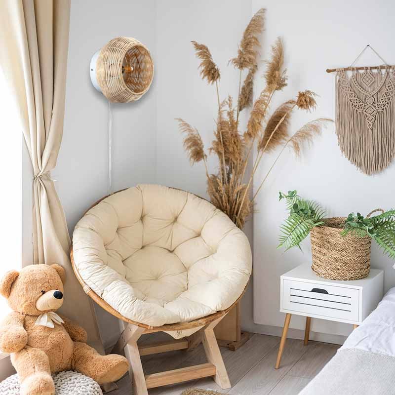 Wicker wall sconce "Berlam".
