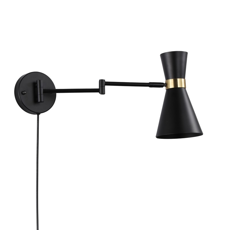 Plug-in swing arm wall sconce "SILVA"