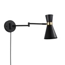 Plug-in swing arm wall sconce "SILVA"