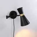 Plug-in swing arm wall sconce "SILVA"