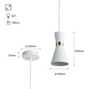 Nordic metal pendant light "Marlon" - E27